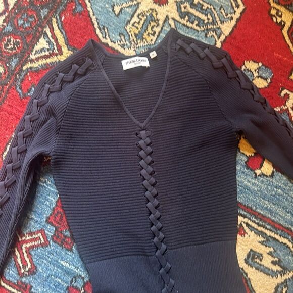 Opening Ceremony Criss Cross Ribbed-knit Midi Dress - Picture 6 of 15